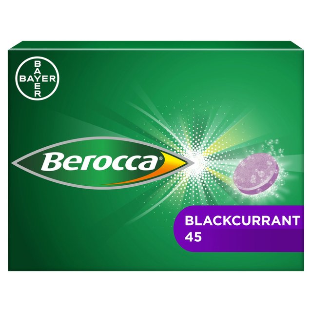 Berocca Blackcurrant Energy Vitamin Effervescent Tablets   45 per pack GOODS M&S   