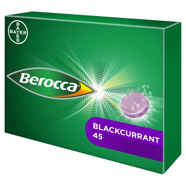 Berocca Blackcurrant Energy Vitamin Effervescent Tablets   45 per pack GOODS M&S   