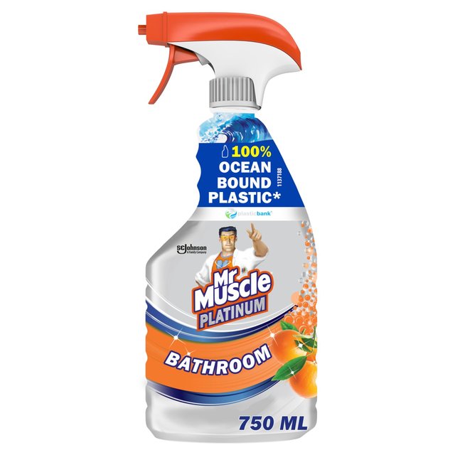 Mr Muscle Platinum Antibacterial Bathroom Spray Mandarin   750ml GOODS M&S   