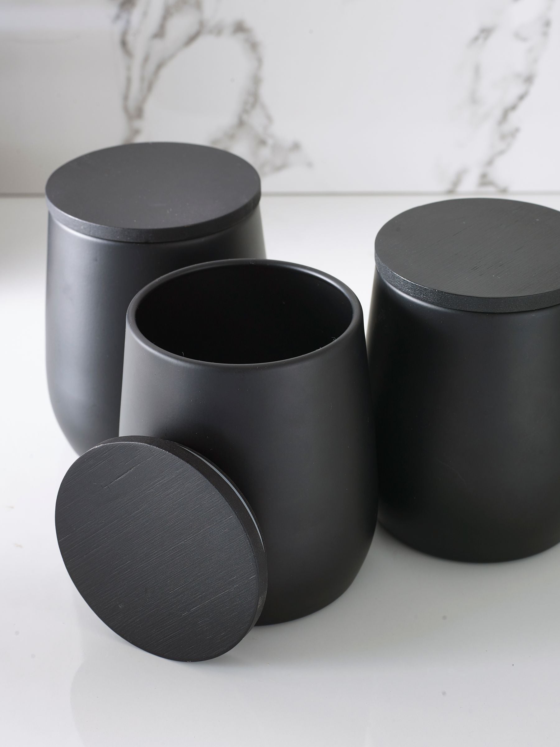 Moderna black storage tins set of 3 (British brand)