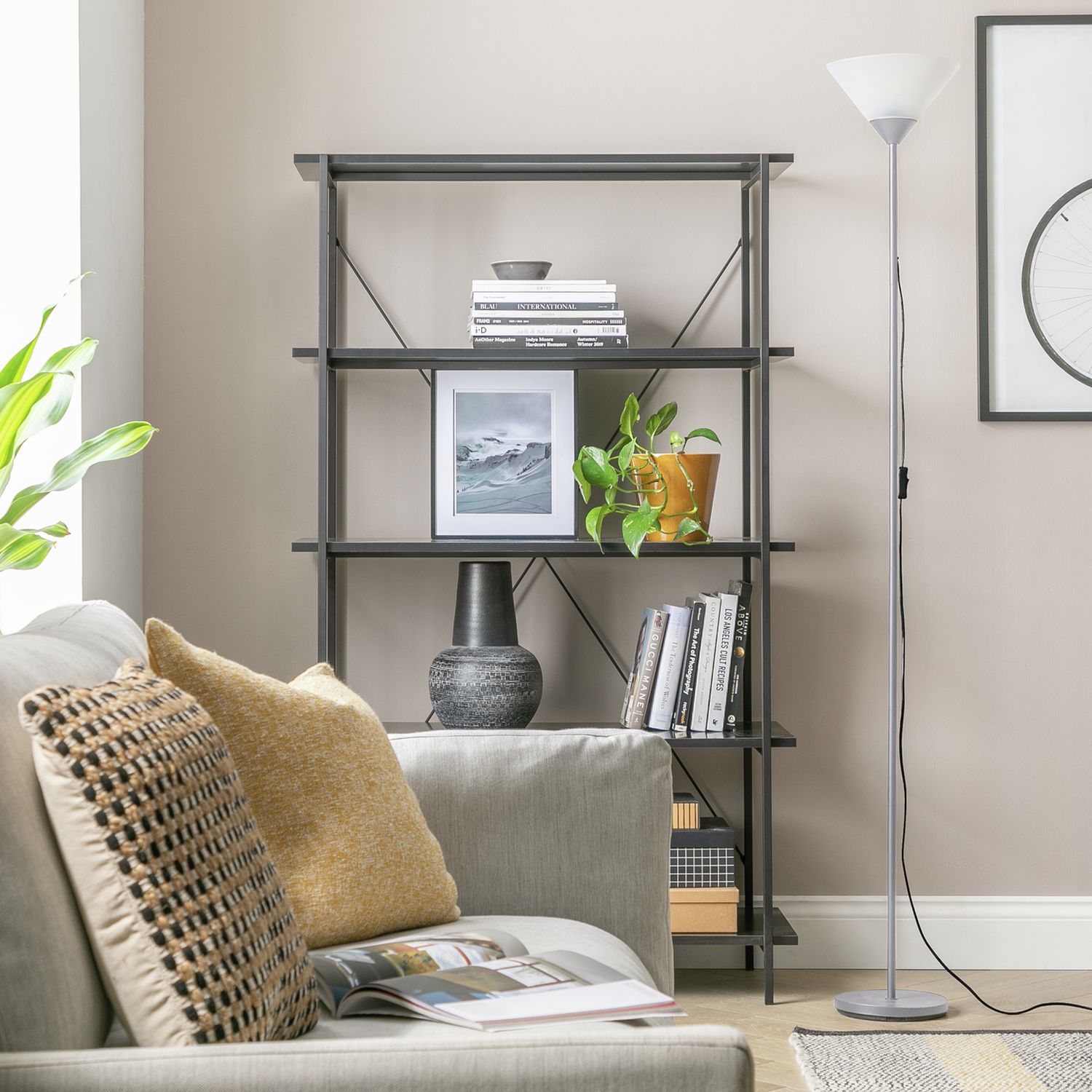Argos Home Uplighter Floor Lamp - Silver