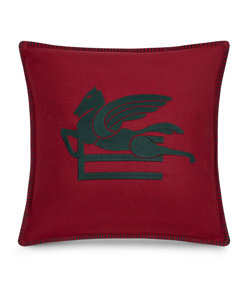 Etro Wool-Blend Embroidered Ribot cushion 45cm x 45cm - British product