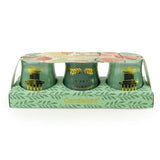Candlelight Chengdu mini candle set emerald glass, UK version