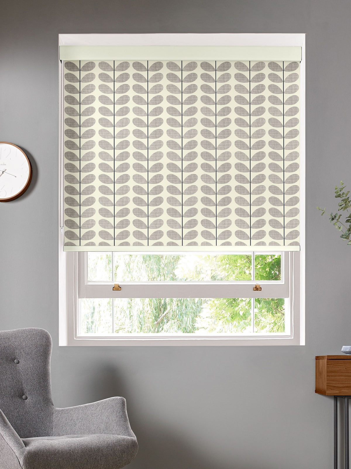 Orla Kiely Rollosystem grau Scribble Stem - Britisches Produkt