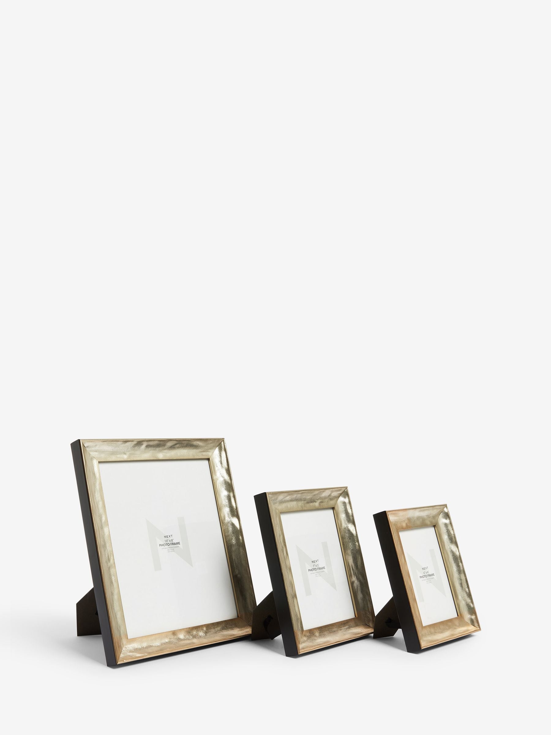 Gold textured photo frame available in various sizes - British product