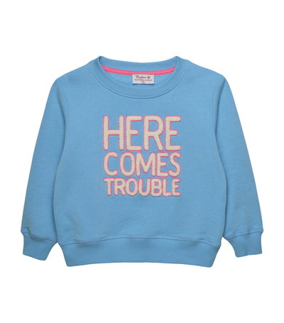 Harrods Sweatshirt en coton Trotters « Here Comes Trouble » (2-5 ans) - Acheter en ligne sur McGrocer