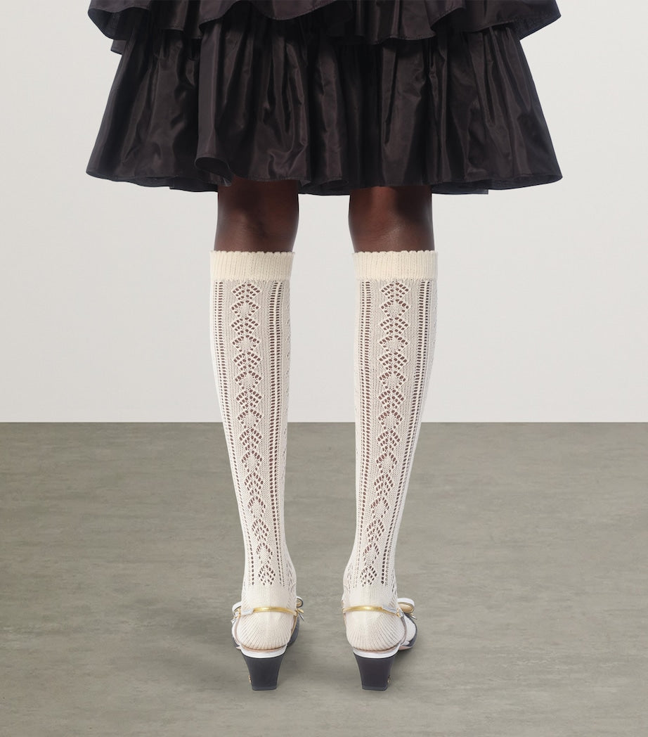 Valentino pointelle-knit cotton socks, UK version