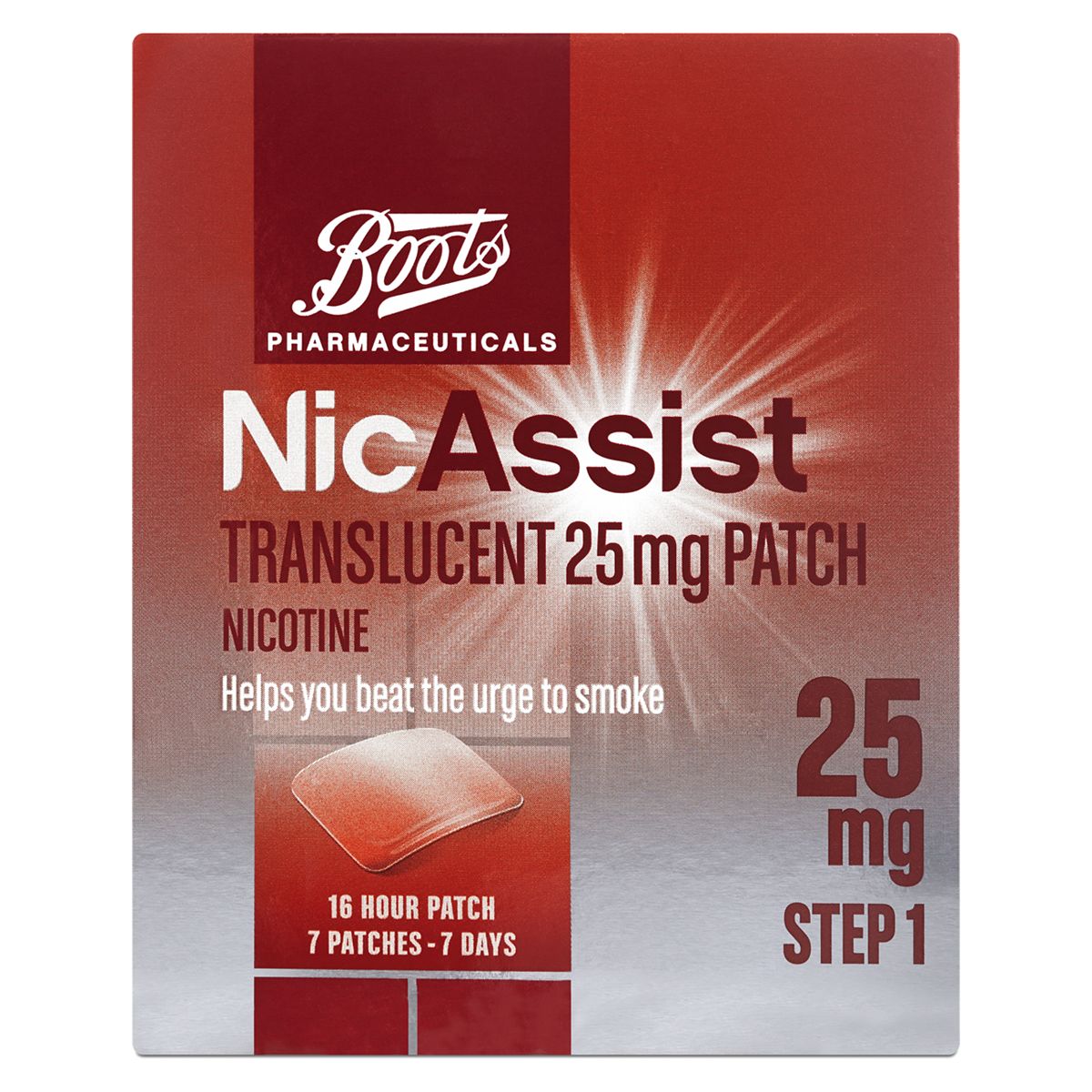 Boots NicAssist Translucent 25mg Patch Step 1 (7 Patches) GOODS Boots   