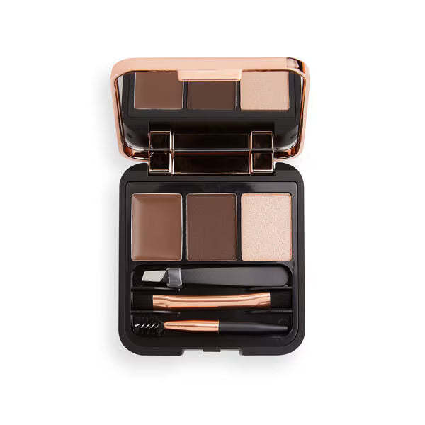 Revolution Brow Sculpt Kit Dark Eyebrow Palette imported from the UK