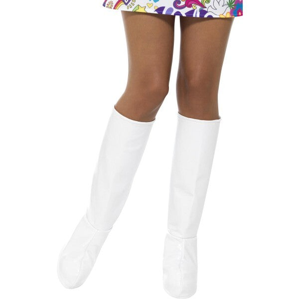 Smiffys white GoGo boot covers, imported from the UK