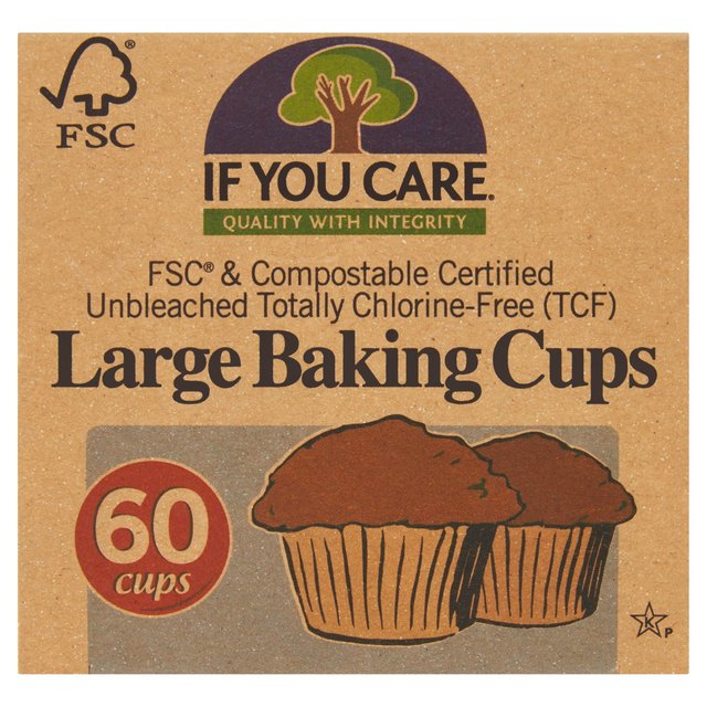 If You Care Large Vegan Cupcake Cases   60 per pack