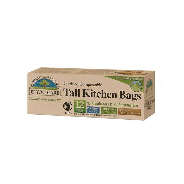 If You Care FSC Certified 13 Gallon Compostable Tall Kitchen Bags   12 per pack