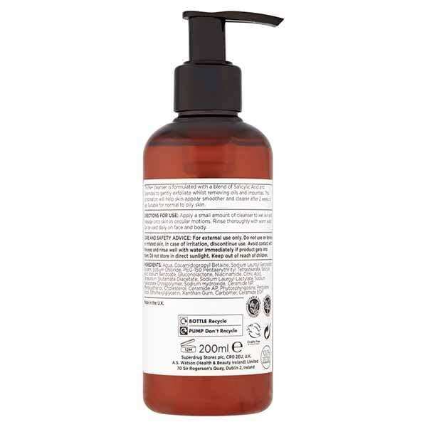 Superdrug me+ Salicylic Acid & Ceramides Cleanser 200ml GOODS Superdrug   