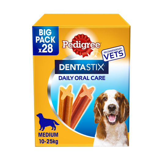 Pedigree Dentastix Daily Adult Medium Dog Treats 28 x Dental Sticks 720g All bigger packs Sainsburys   