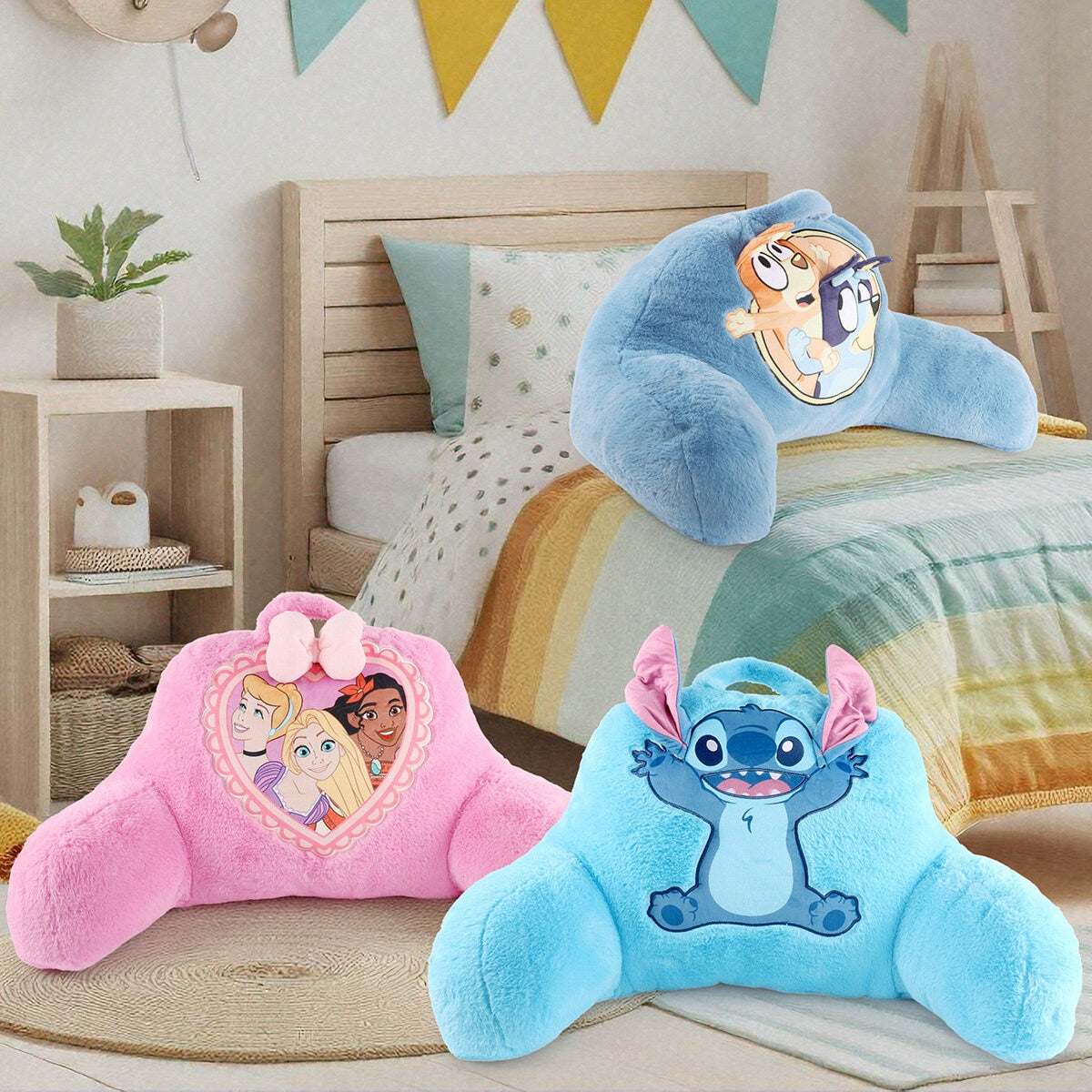 Disney faux fur bed rest in three designs, UK version