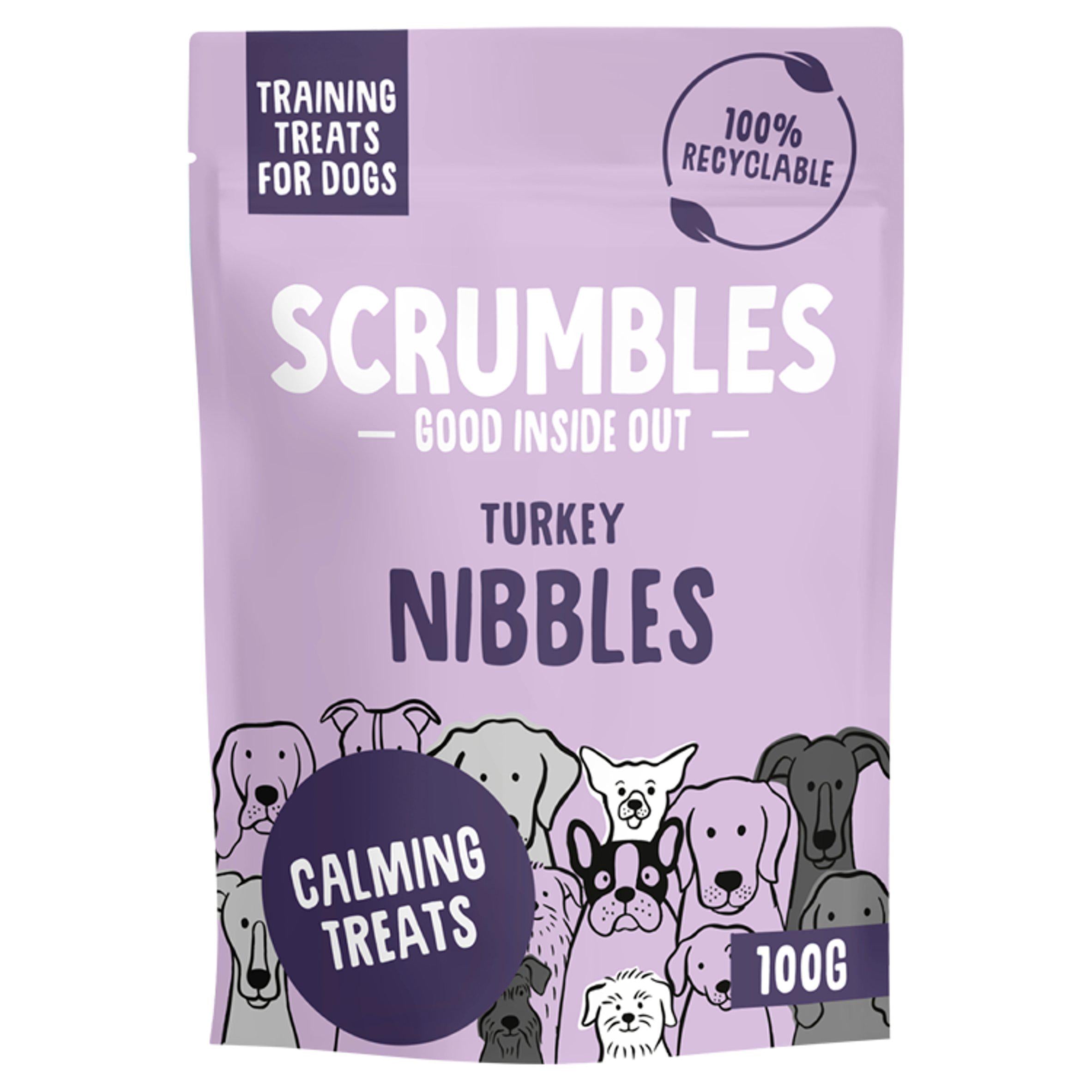 Scrumbles Turkey Nibbles Calming Dog Treats 100g GOODS Sainsburys   