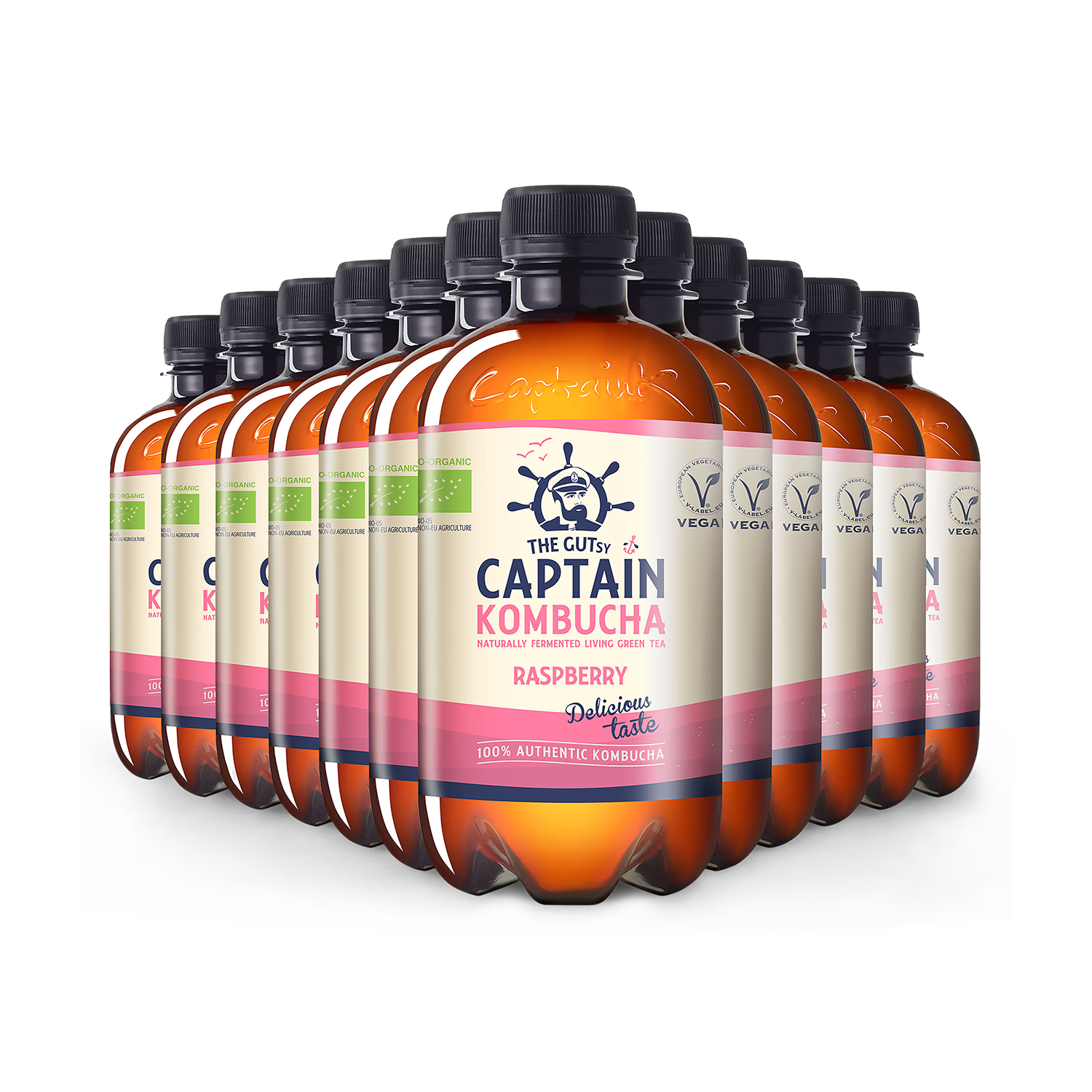 The GUTsy Captain Kombucha California Raspberry Bio-Organic 12 x 400ml