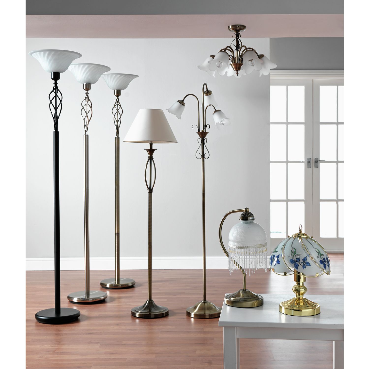 Argos Home floor lamp antique brass - British product