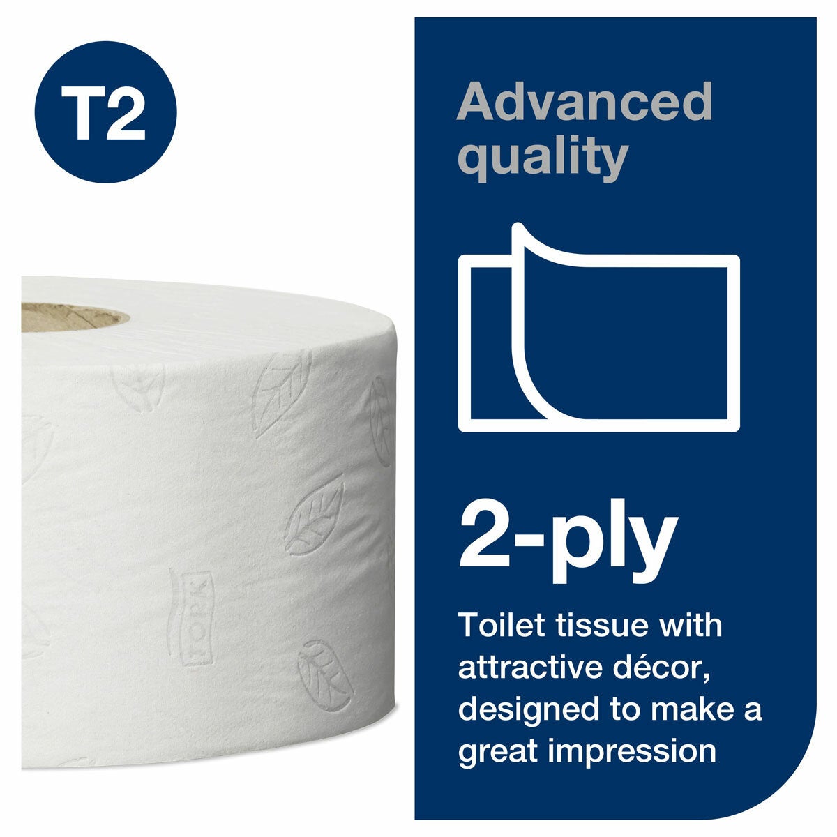 Tork Mini Jumbo Basic toilet roll 12 x 170m, imported from the UK