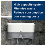 Tork Mini Jumbo Basic toilet roll 12 x 170m, imported from the UK