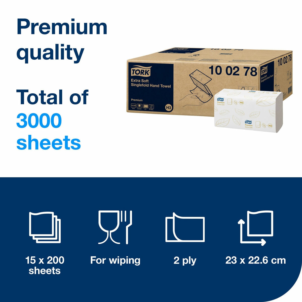 Tork singlefold hand towels 15x200 sheets (British brand)