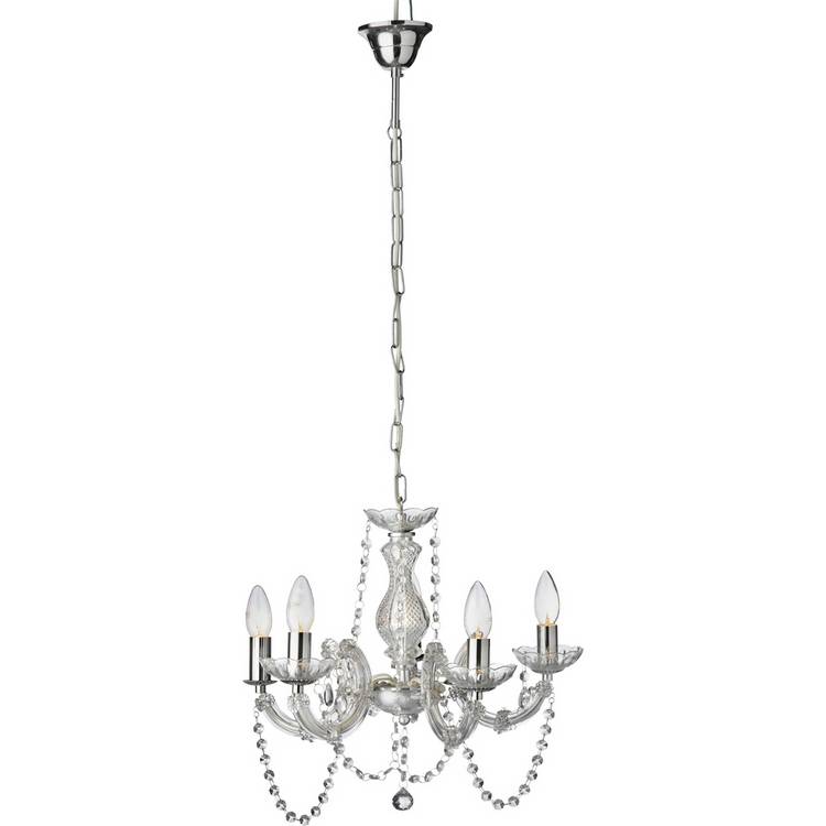 Argos Home 5 light chandelier clear acrylic droplets, UK version
