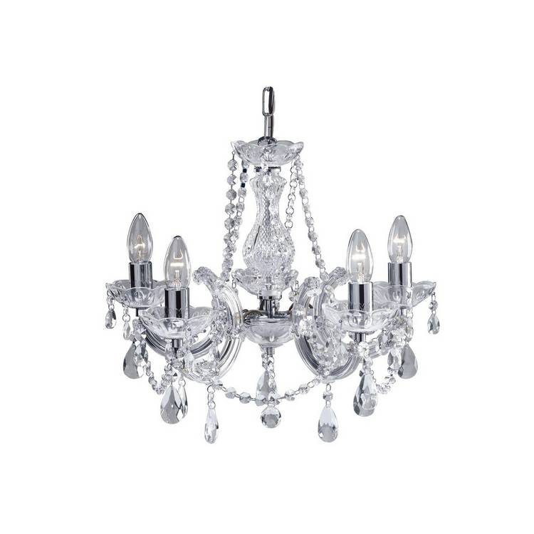 Argos Home 5 light chandelier clear acrylic droplets, UK version