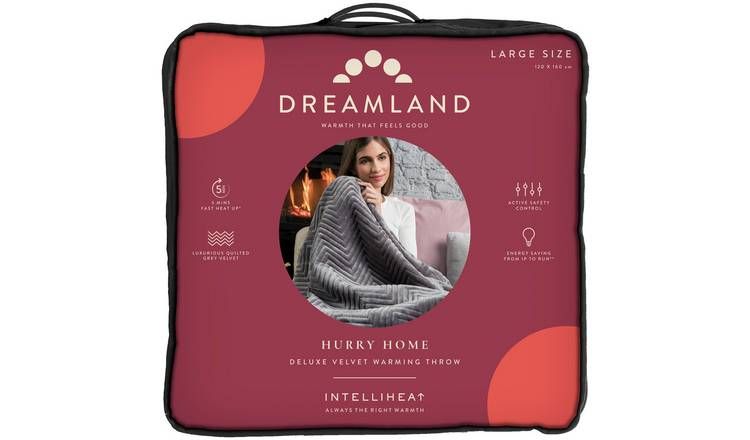 Dreamland Intelliheat Deluxe Velvet Heated Throw - Large GOODS Argos