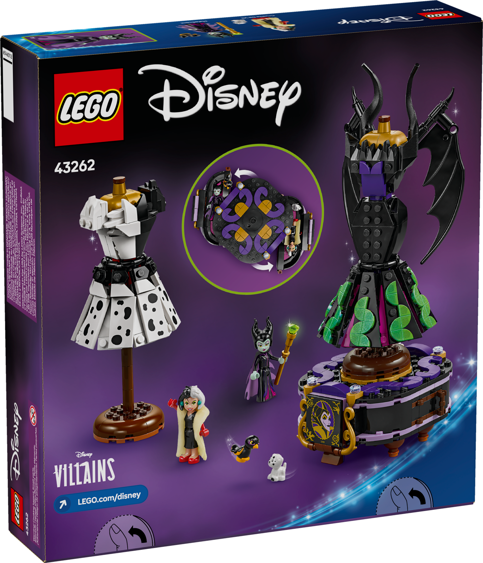 LEGO Maleficent and Cruella Dresses 524 Pieces imported from the UK