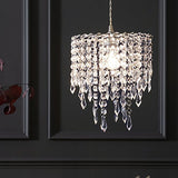 Argos Home lampshade clear beaded cascade 25cm, imported from the UK