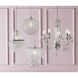 Argos Home lampshade clear beaded cascade 25cm, imported from the UK