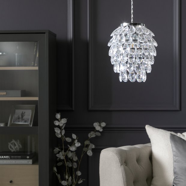 Argos Home clear beaded lampshade 19cm, UK version
