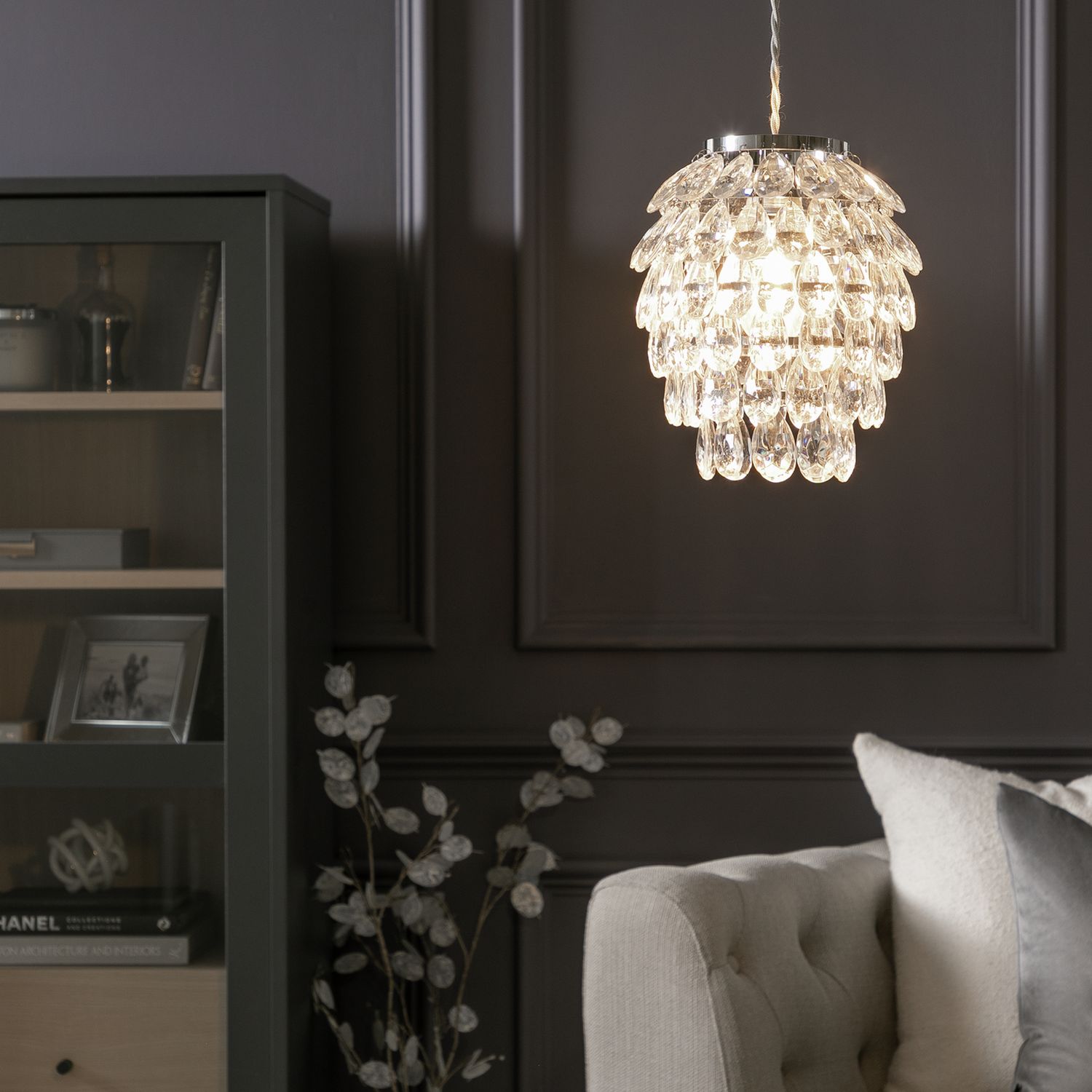 Argos Home clear beaded lampshade 19cm, UK version