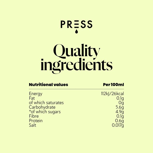 PRESS Daily Sweet Greens Raw Cold Pressed Juice   250ml GOODS M&S   