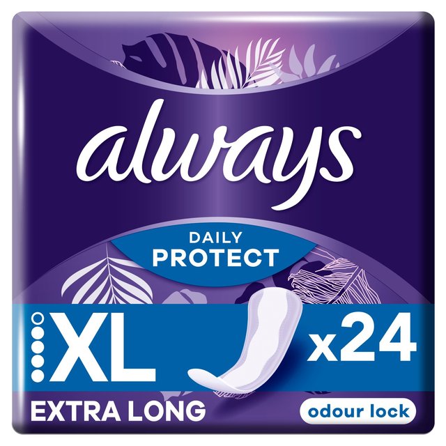 Always Dailies Extra Protect Long Plus Panty Liners   24 per pack GOODS M&S   