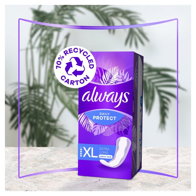 Always Dailies Extra Protect Long Plus Panty Liners   24 per pack GOODS M&S   