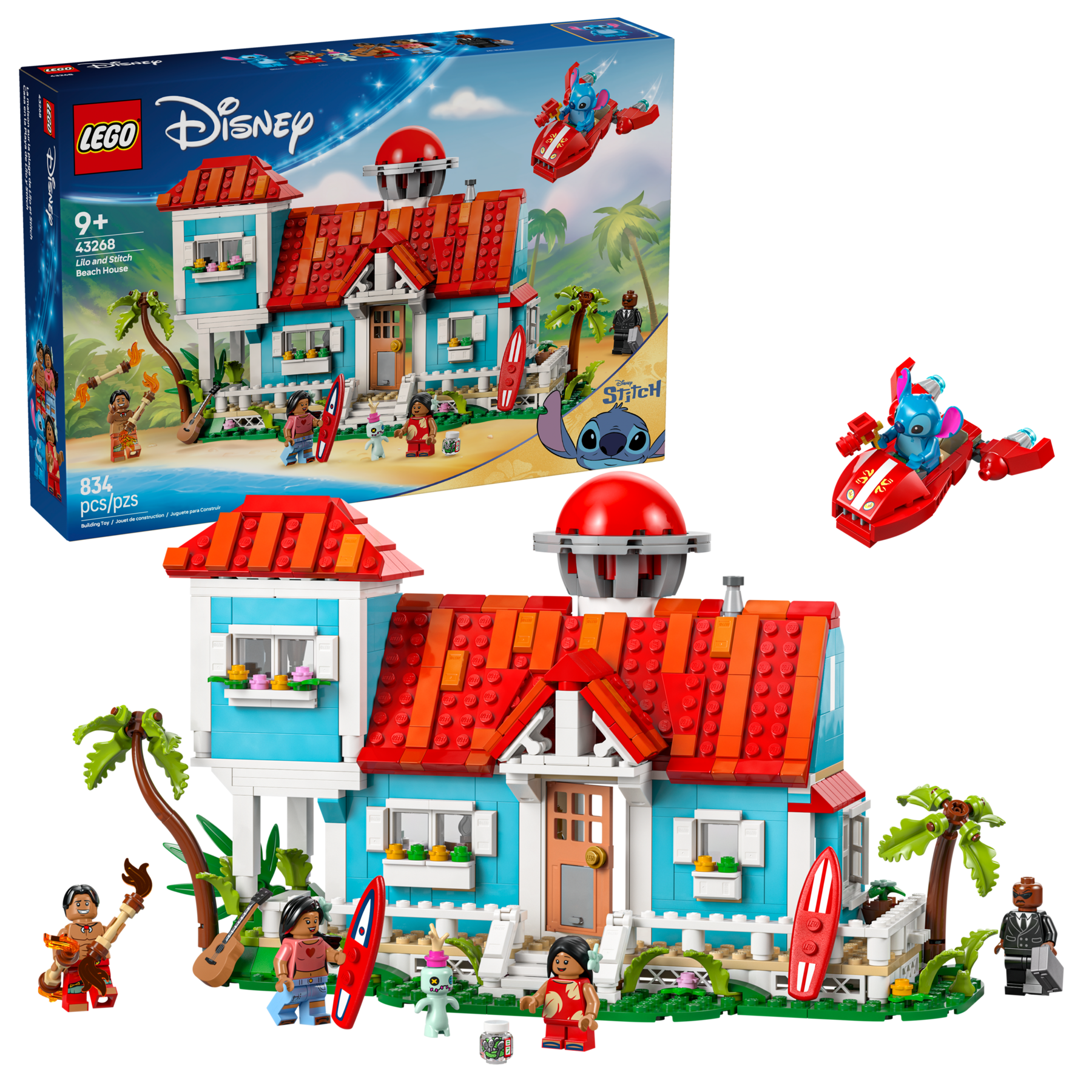 LEGO Lilo Stitch Beach House set 834 pieces, UK version