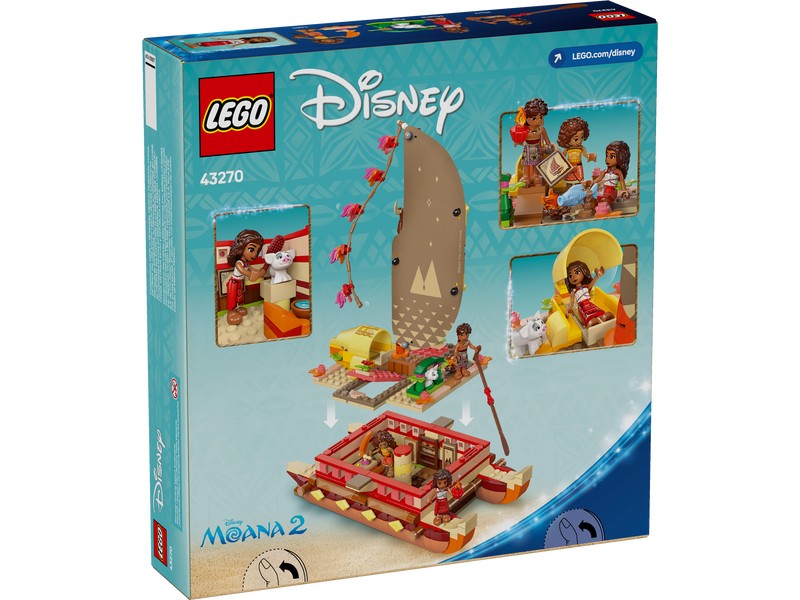 LEGO Moana Adventure Canoe building set 529 pieces, imported from the UK