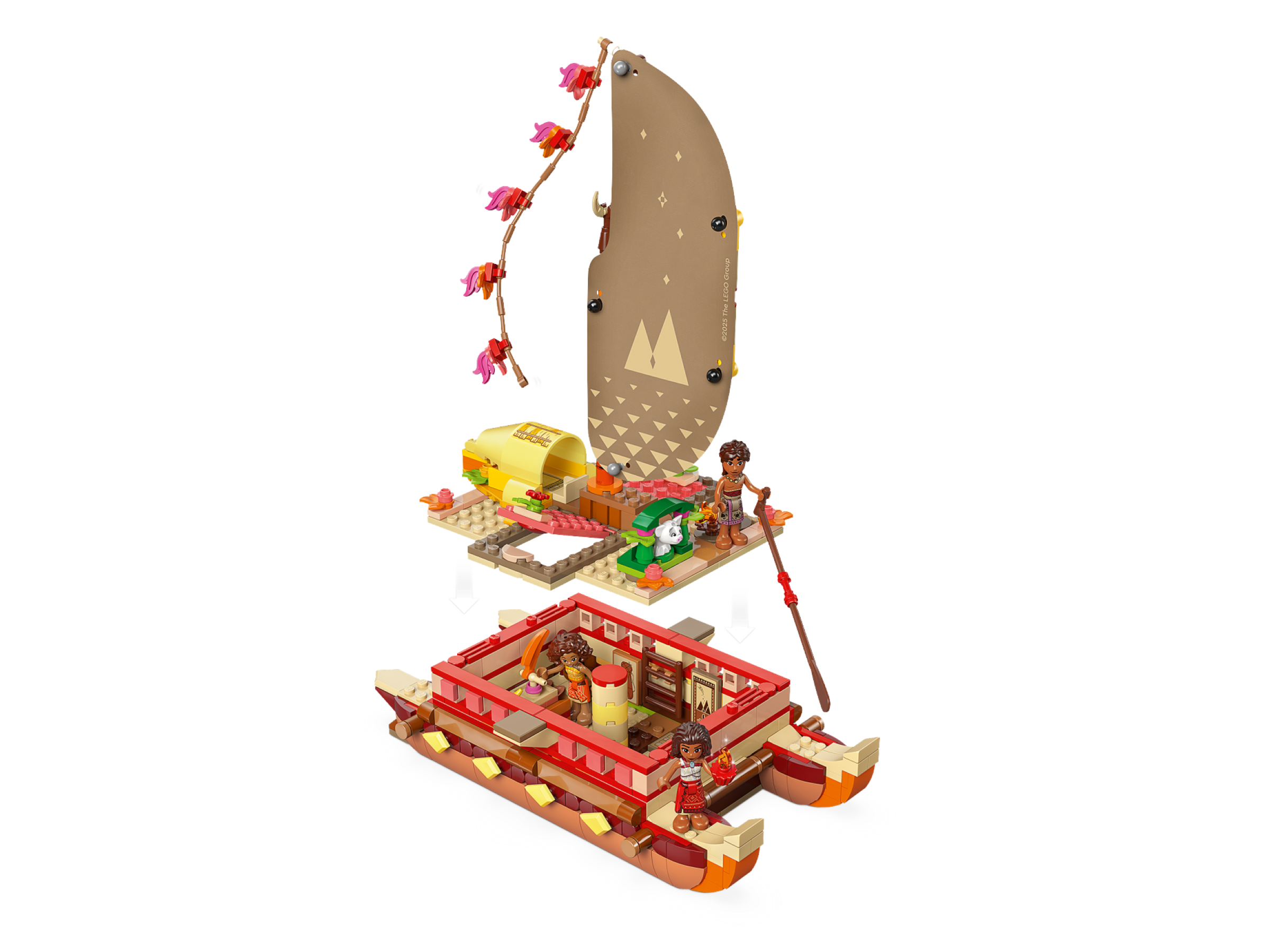 LEGO Moana Adventure Canoe building set 529 pieces, imported from the UK