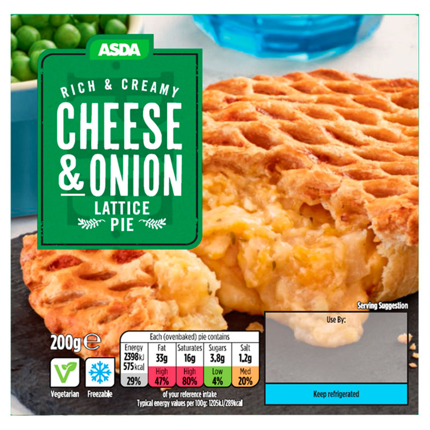 ASDA Cheese & Onion Lattice Pie GOODS ASDA   