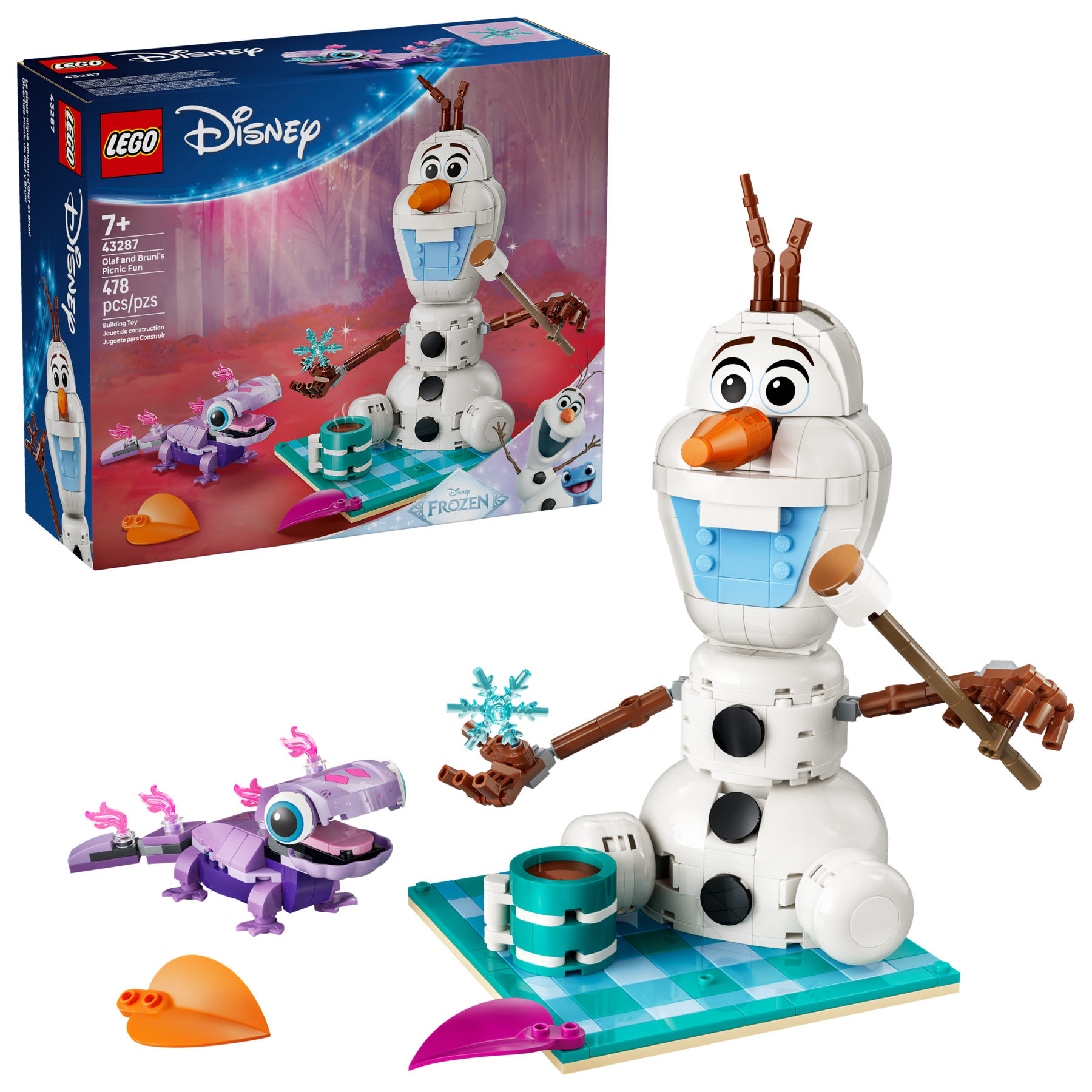 Lego Disney Frozen Olaf and Bruni building set 478 pieces, UK version