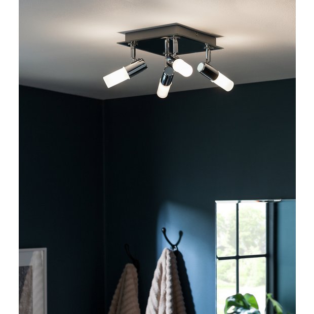 Argos Home chrome square bathroom spotlight - British product
