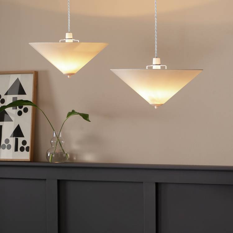 Argos Home cream conical lampshades set of 2 40cm (British brand)