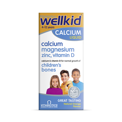 Holland & Barrett Vitabiotics Wellkid Calcium Liquid 150ml Orange Kids Supplement- Buy online at McGrocer