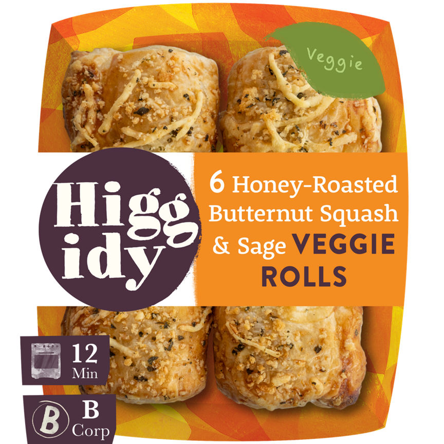 Higgidy Honey-Roasted Butternut Squash & Sage Veggie Rolls 160g GOODS ASDA   