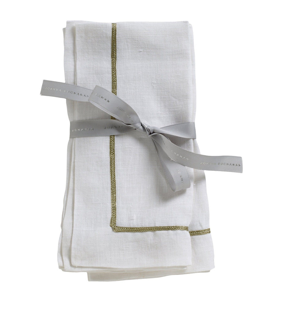 Joanna Buchanan linen embroidered napkins set of 2, UK version