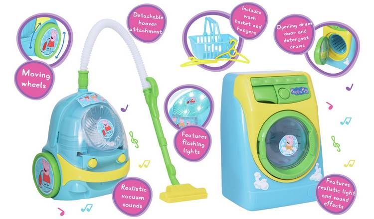 Peppa Pig Toy Vacuum Cleaner and Washing Machine