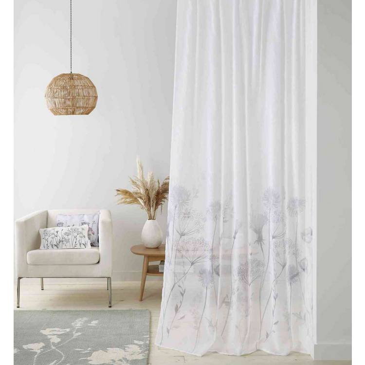 Catherine Lansfield white voile panel 140x122cm, imported from the UK
