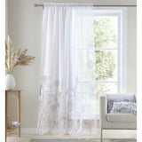 Catherine Lansfield Medowsweet White Voile Curtain Panel 140x122cm