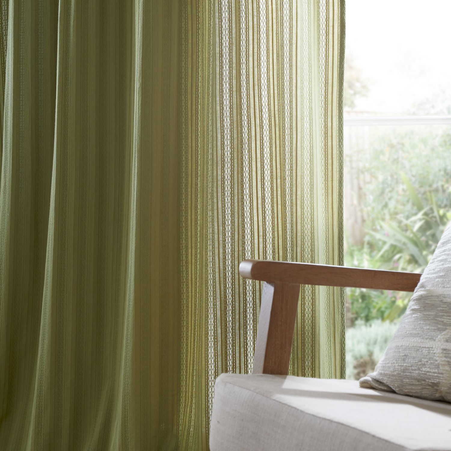 Pineapple Elephant Zofia Voile - Olive - 140x137cm